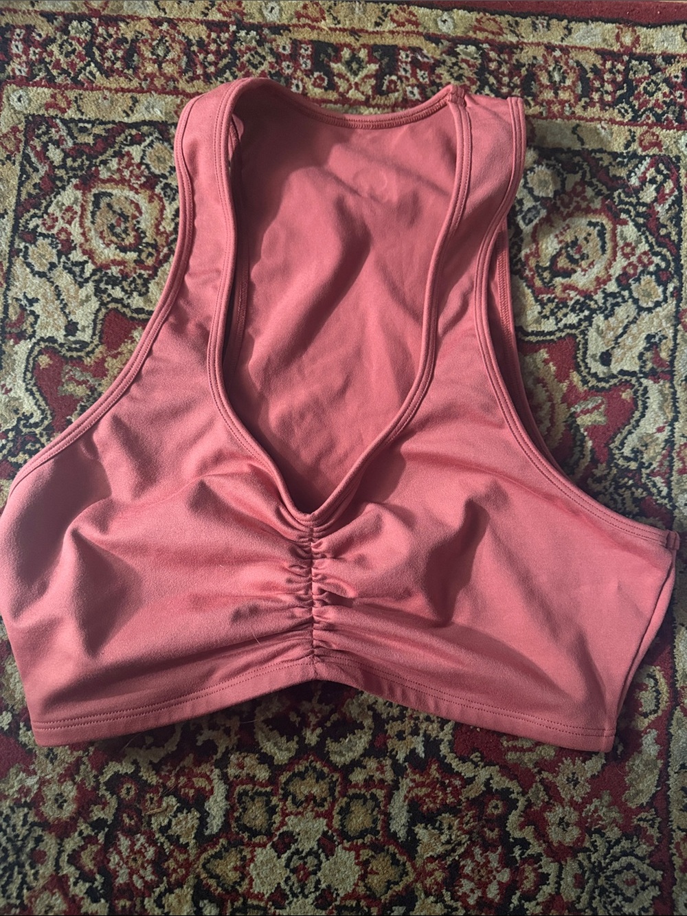 Bombshell sportswear Women’s terracotta Ruched Front Sports Bra